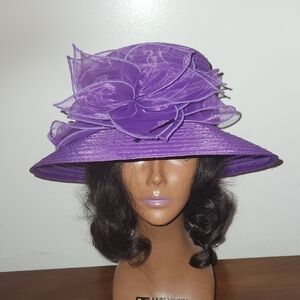 Chic Purple Women's Hat with Bow